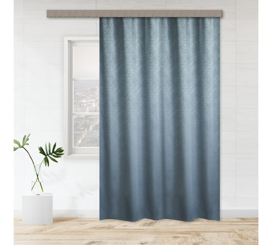Изображение товара Портьерная штора witerra жаккард инфини синий 190x275 см 1 шт 106719