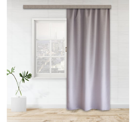 Изображение товара Портьерная штора witerra жаккард однотонный розовый 135x260 см 1 шт 106287