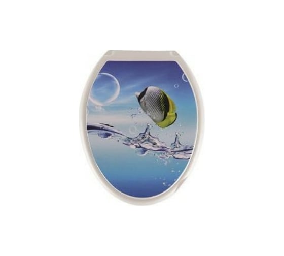 Изображение товара Сиденье для унитаза Росспласт "Универсал Декор" Тропическая рыба 526286