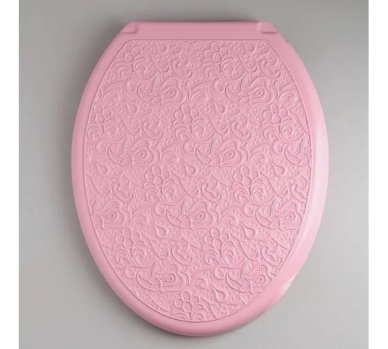 Изображение товара Сиденье для унитаза Росспласт "Универсал Декор" Ажур розовое 529576