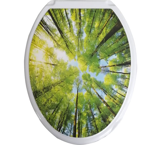 Изображение товара Сиденье для унитаза Росспласт "Универсал Декор" Лес 545411