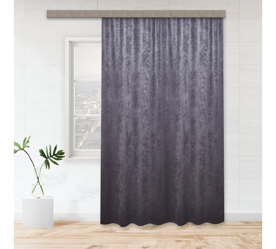 Изображение товара Портьерная штора witerra канвас-велюр 190x275 см 1 шт черника 108400