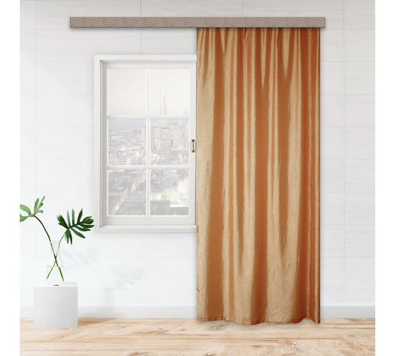 Изображение товара Портьерная штора witerra тергалет светло-коричневый 140x260 см 1 шт 30042