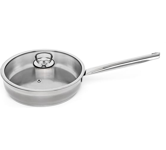 Изображение товара Сковорода Катюша София, нержавеющая сталь, 28 см, стеклянная крышка 29910-280-0