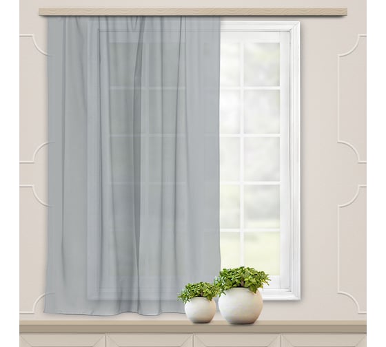 Изображение товара Штора witerra вуаль, 140x145 см, серый 46087