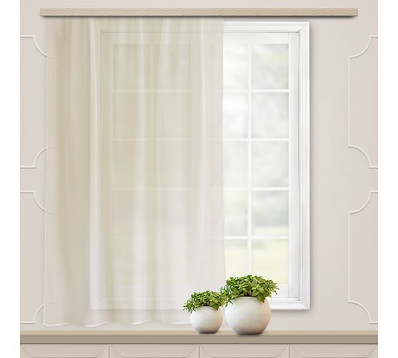 Изображение товара Штора witerra вуаль, 140x145 см, молочный 46079
