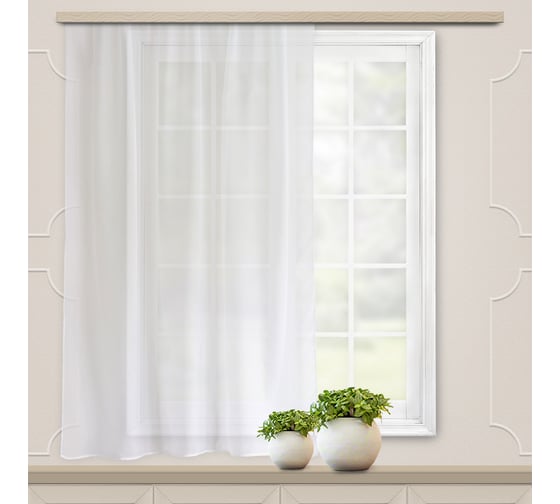 Изображение товара Штора witerra вуаль, 140x145 см, белый 46072