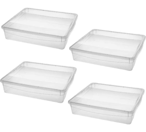 Изображение товара Комплект ящиков Econova Кристалл 4 шт. по 9 л, бесцветный 43427520122