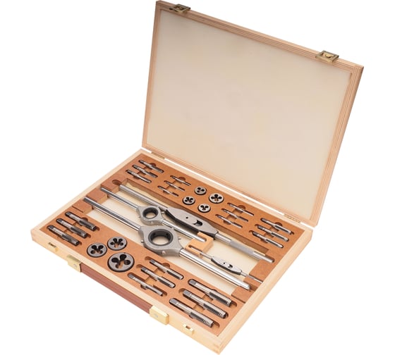 Изображение товара Набор метчиков и плашек Bucovice Tools BSW 1/8-1/2 115CrV3 34 предмета 311012