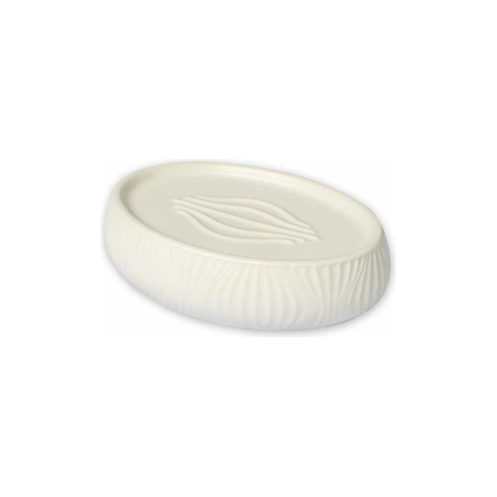 Изображение товара Мыльница PRIMANOVA SOUL белая керамика овальная настольная