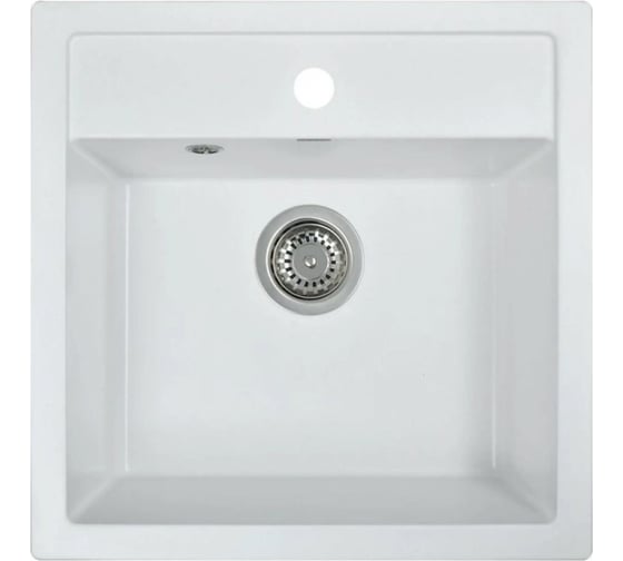 Изображение товара Мойка для кухни из искусственного камня WISENT вайт 510x510x200 (беларусь) MW510-28/WGER013