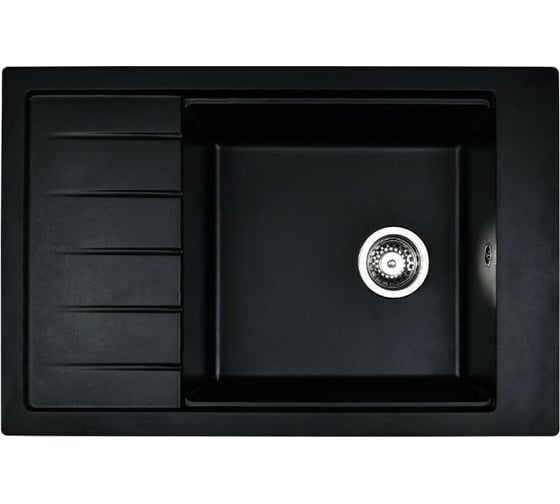 Изображение товара Мойка для кухни из искусственного камня WISENT антрацит 770x510x220 (беларусь) MWP780-26/WGER013