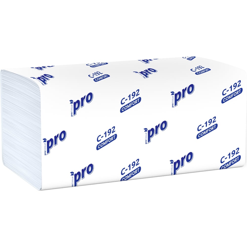 Бумажное листовое полотенце Protissue полотенца бумажные v сложения protissue c192 1 слой 250 листов