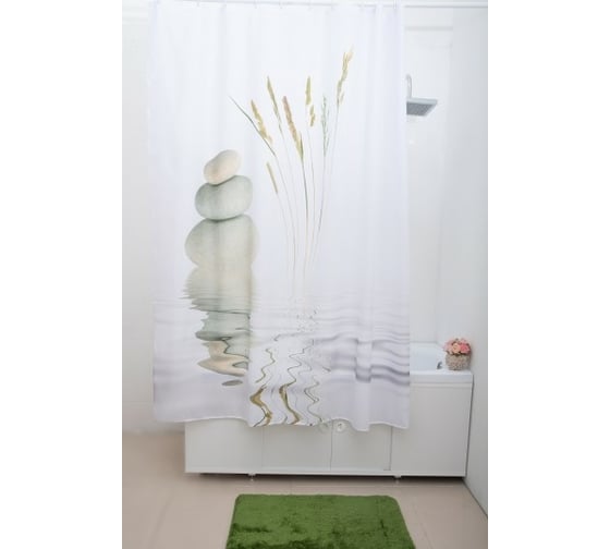 Изображение товара Штора для ванной PRIMANOVA NICE с утяжелителем, 180x200 см PLE DR-60051