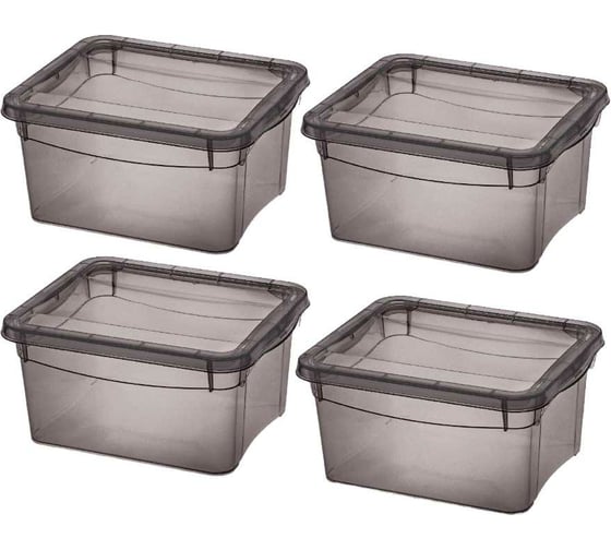 Изображение товара Комплект ящиков Econova Колор-стайл 4 шт. по 2 л, коричневый 43427511495