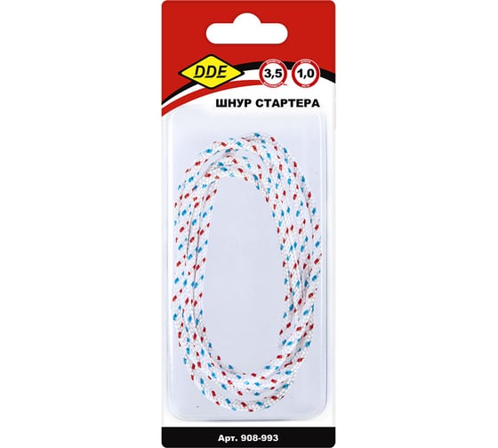 Изображение товара Шнур стартера в блистере 3.5 мм, 1 м DDE 908-993