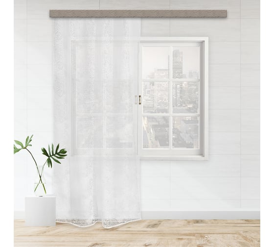 Изображение товара Штора witerra вензель jyb051 органза, деворе, молочный, 500x260 100678