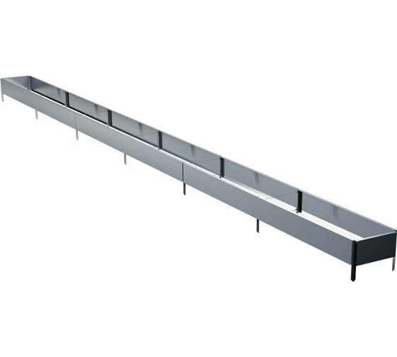 Изображение товара Готовая оцинкованная грядка Delta-Park GX 0.32x5.7 м, серебристая 30020GX_32560Zn