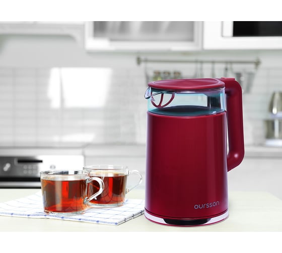 Изображение товара Электрический чайник OURSSON EK1732W/DC Темная вишня