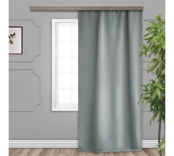 Изображение товара Портьерная штора witerra матовый блэкаут, графит, 135x260, 1 шт 105367