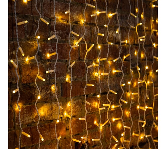 Изображение товара Гирлянда Neon-Night Занавес 2x6 м, 768 LED теплый белый, белый ПВХ, IP65, нужен блок 235-296