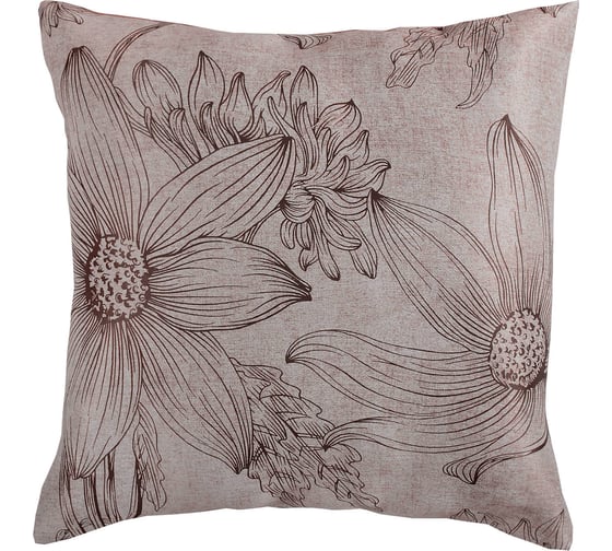 Изображение товара Декоративная подушка witerra блэкаут ромашки, кофе с молоком, 40x40 19434