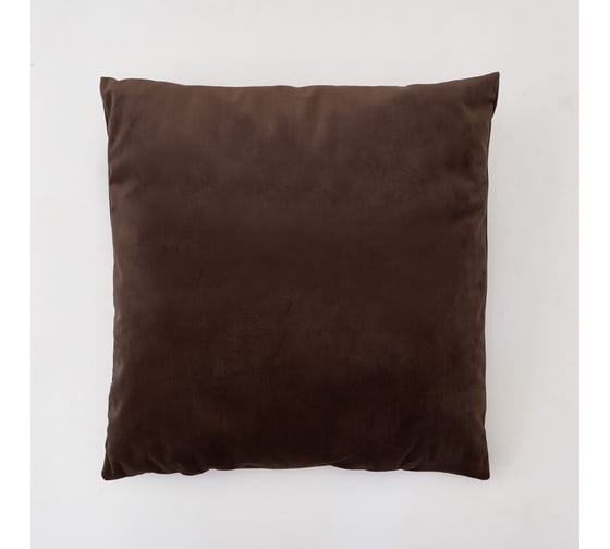 Изображение товара Декоративная подушка witerra велюр вельвет, шоколад, 40x40 103626