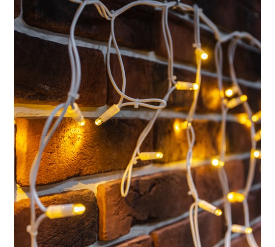 Изображение товара Гирлянда Neon-Night Бахрома светодиодная 5x0,7м мерцание, белый каучук, теплый белый, IP67, без комплекта подключения 255-386