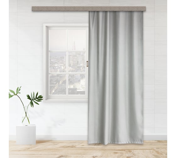 Изображение товара Портьерная штора witerra матовый, блэкаут, серый, 135x260, 1 шт 100598