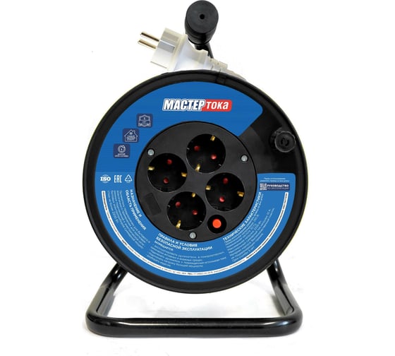 Изображение товара Удлинитель-катушка Мастер Тока ПВСбм 3x1,5 бел 4гн 40м. с/з ВПК УКР0017