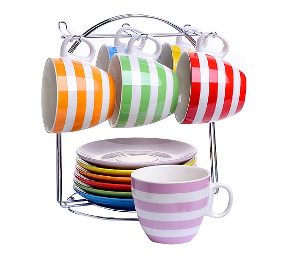 Изображение товара Чайный сервиз LORAINE 13 предметов на подставке 25070 Сервиз чайный 13пр.на подставке (220мл) (х6)