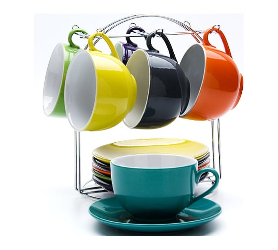 Изображение товара Чайный сервиз LORAINE 12 предметов 250 мл на подставке 23134 Наб/чашек 6пр на подс(250мл)+6блюдец LR( х6)