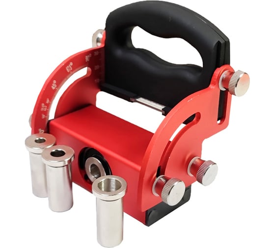 Изображение товара Кондуктор для сверления 0°- 90° стальной со сменными насадками 6/8/10/12 мм WOODWORK DGA-005