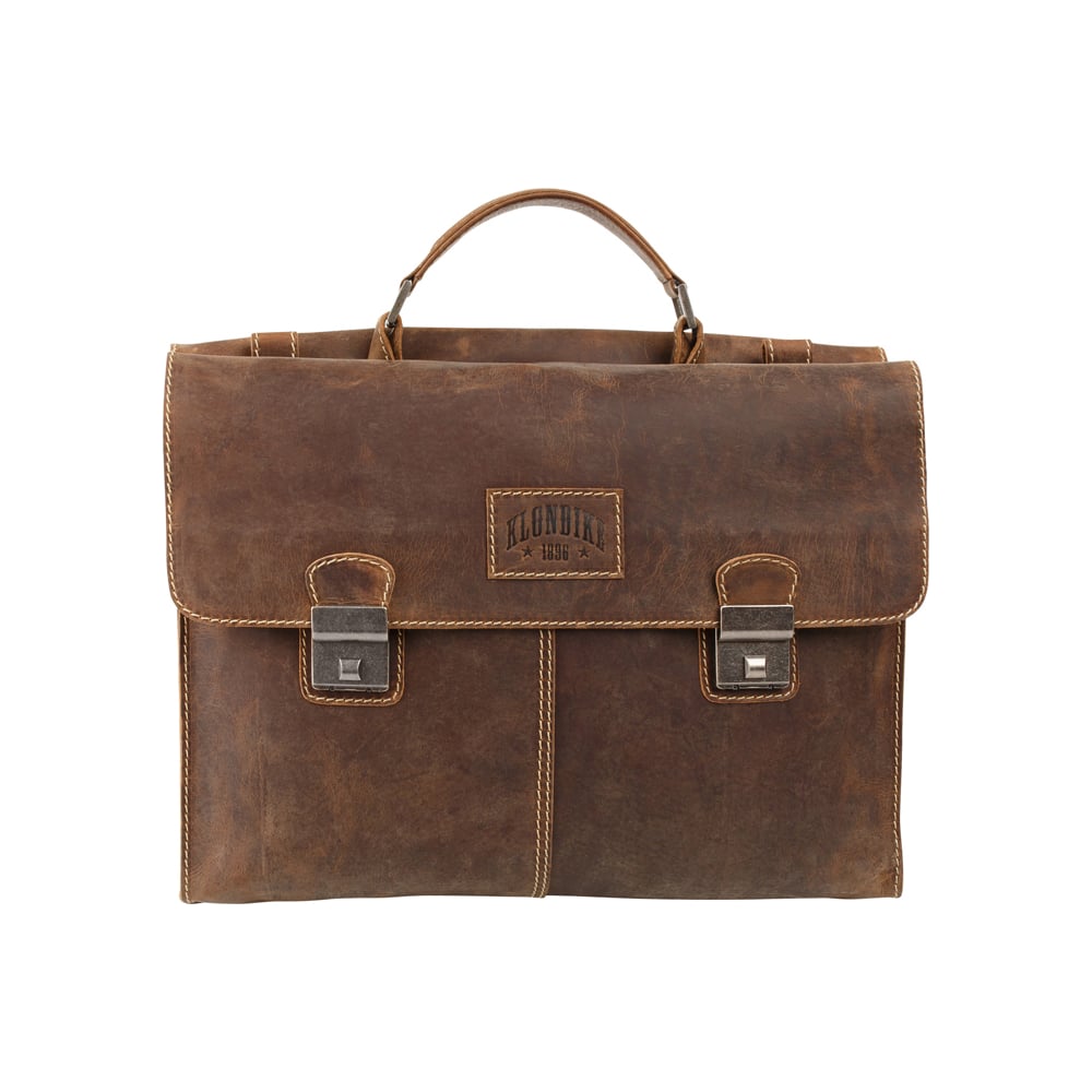 Изображение товара Портфель Klondike Native из натуральной кожи коричневый 40х11х31 см
