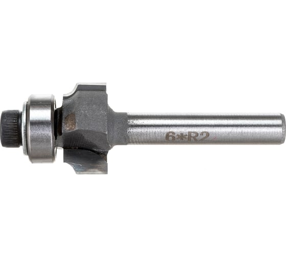 Изображение товара Фреза концевая для снятия свесов с подшипником 6xD16.7xH8 мм, R2 мм Deltatools 06-1023