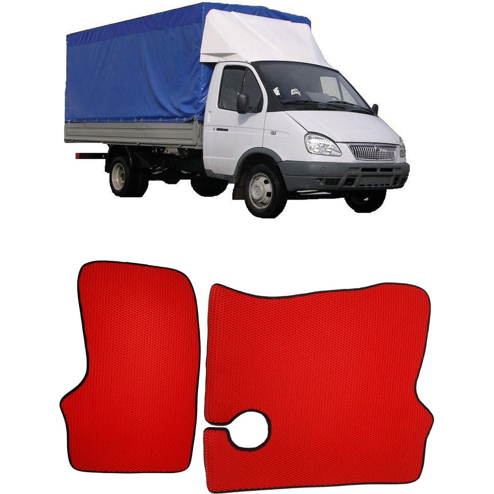 Изображение товара Ковры в салон автомобиля Eva Smart газель 3302 1994 - эва сота серые c серой окантовкой 2517-B1B1-S