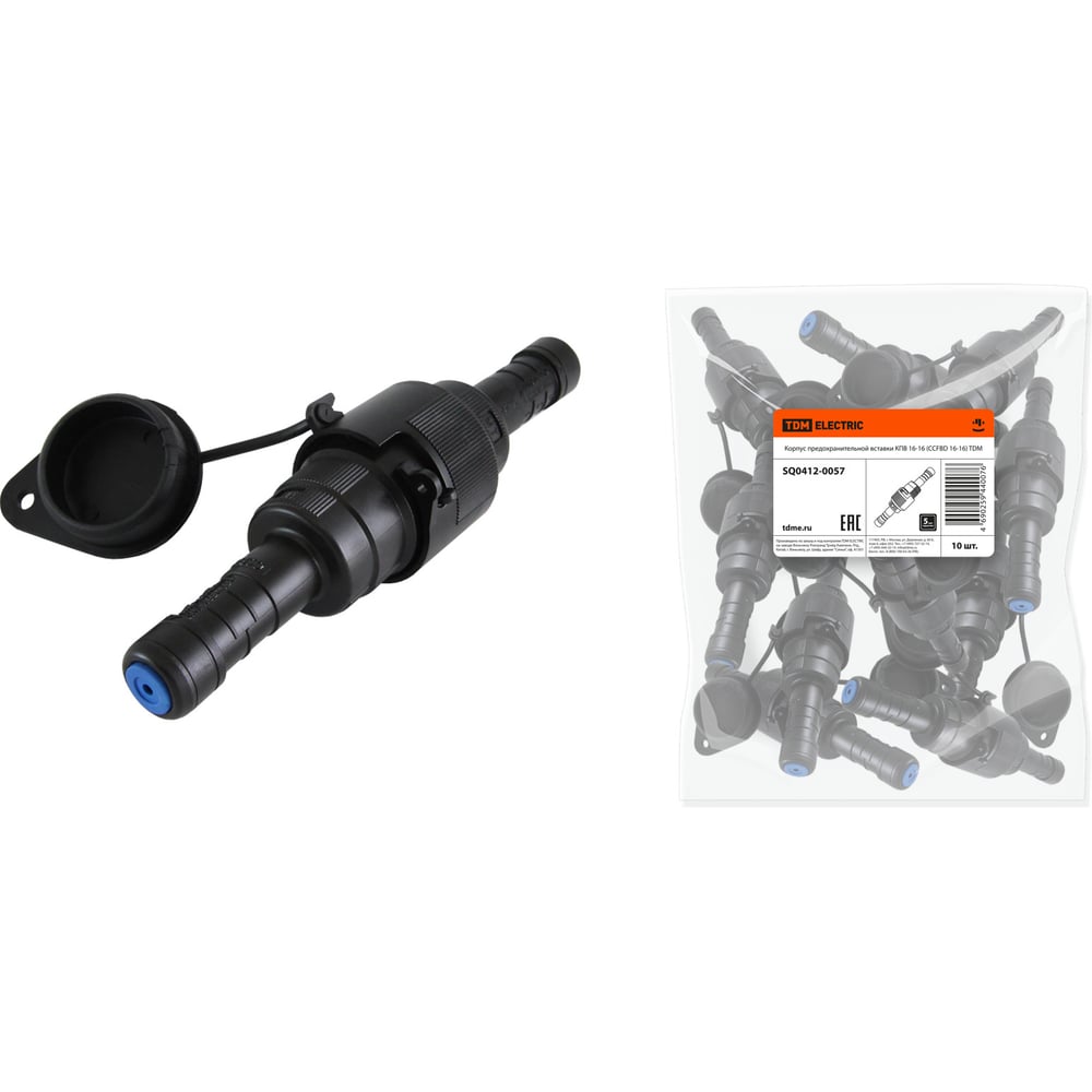 Изображение товара Корпус предохранительной вставки TDM ELECTRIC КПВ 16-16 (CCFBD 16-16)