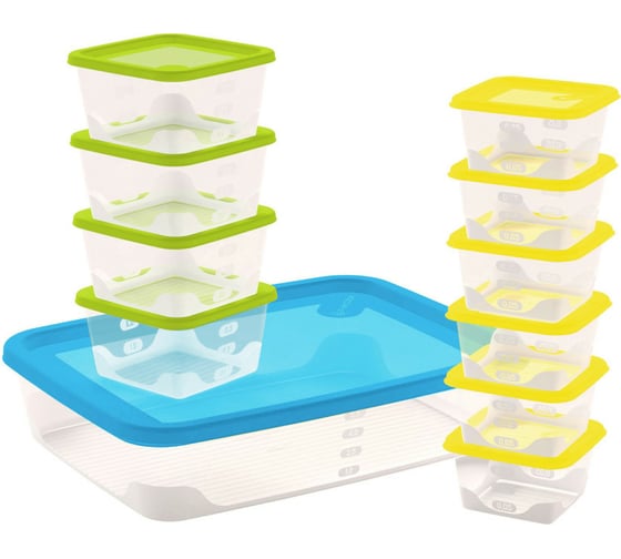 Изображение товара Набор емкостей Funcook для продуктов Фьюжн 11 шт (0,33 л - 6 шт; 0,63 л - 4 шт; 6,15 л - 1 шт) FС1144