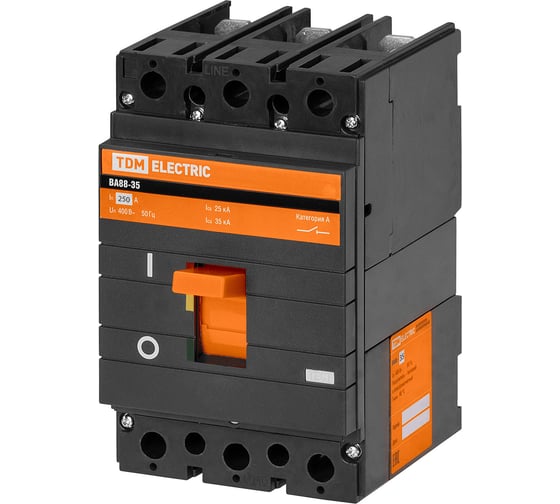 Изображение товара Автоматический выключатель TDM ELECTRIC ВА88-35 3Р 250А 35кА SQ0707-0017