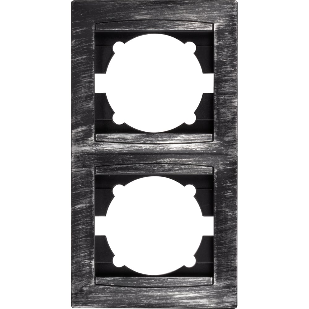 Изображение товара Рамка 2-х постовая вертикальная старинное серебро Лама TDM ELECTRIC SQ1815-0683