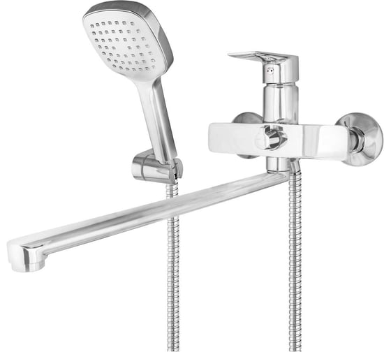 Изображение товара Смеситель для ванны Mix&Fix 5107 Флеш одноручный, с l-изливом 350 мм, с аксессуарами, картридж d=35 мм тов-210066