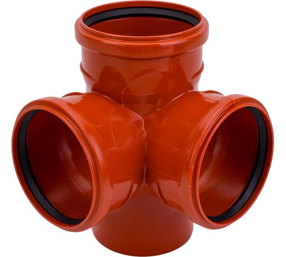 Изображение товара Крестовина ПОЛИТЭК двухпл. 110x110x110/87 (наруж.), 110110287