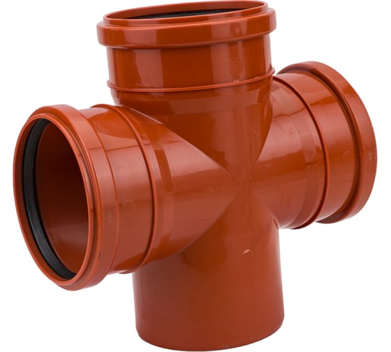 Изображение товара Крестовина ПОЛИТЭК однопл. 110x110x110/87 (наруж.), 110110187