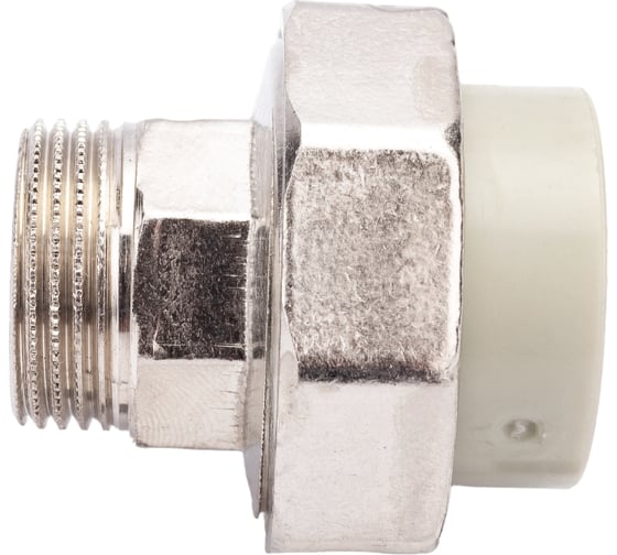Изображение товара Разъемная муфта Политэк с наруж.рез. 25x3/4 PPRC, серый 9800002534с