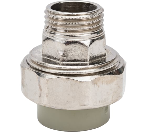 Изображение товара Разъемная муфта Политэк с наруж.рез. 20x1/2 PPRC, серый 9800002012с