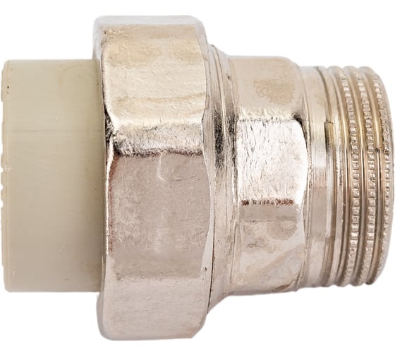 Изображение товара Разъемная муфта Политэк с наруж.рез. 20x3/4 PPRC, серый 9800002034с