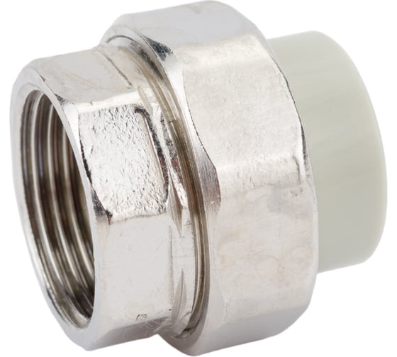 Изображение товара Разъемная муфта Политэк с внутр.рез. 20x3/4 PPRC, серый 9801002034с