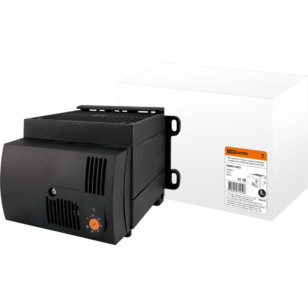 Изображение товара Обогреватель с вентилятором и термостатом TDM ELECTRIC ОШВт-800 800 Вт 240 В