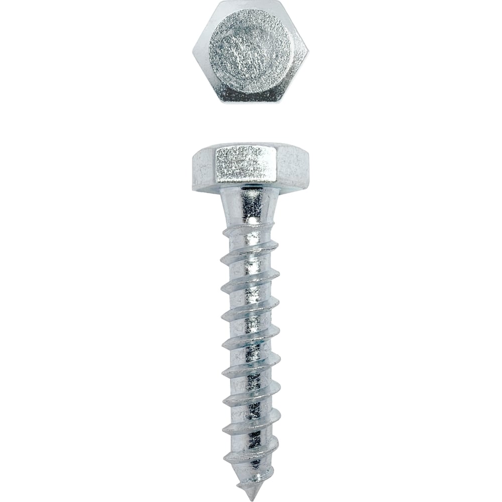 Изображение товара Сантехнический шуруп глухарь DIN 571 10x60, 700 шт, сталь оцинкованный
