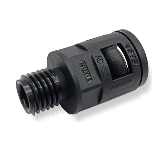 Изображение товара Муфта для гофрированных труб WEYER WQG-M12B/AD13.0 - коннектор прямой, нар. M12x1.5 WE0203400